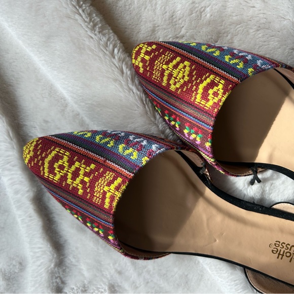 Colorful Patterned D’orsay Flats, Size 8 - Picture 6 of 11